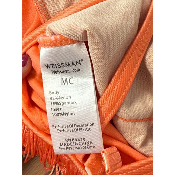 Weissman Child Orange, Pink & Red Fringe and Rhinestone Dance Costume - Picture 6 of 6